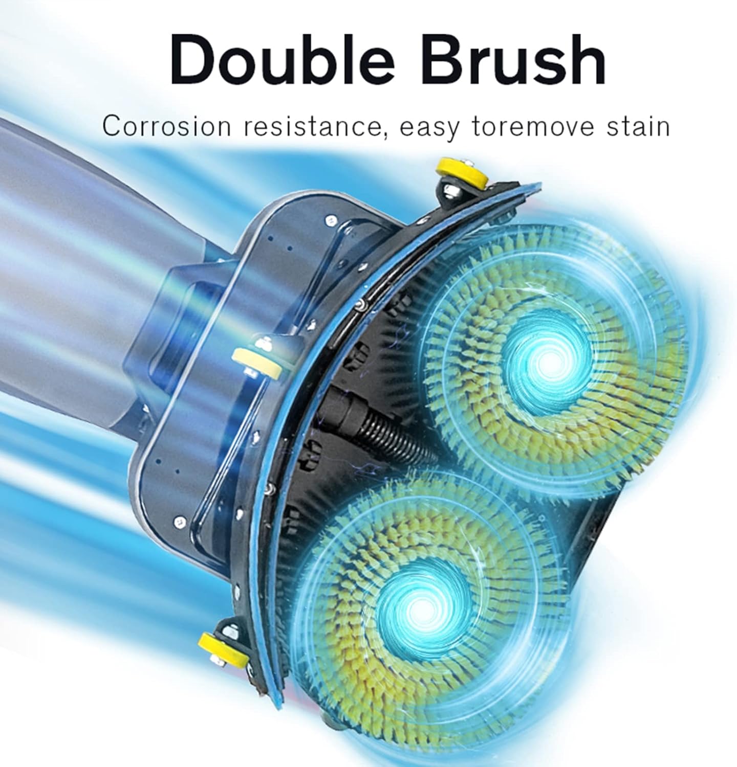 Commercial Floor Washer and Scrubber Machine-Powerful, Deep-Cleaning, Dual-Brush, Power Scrubber for Various Floor Types