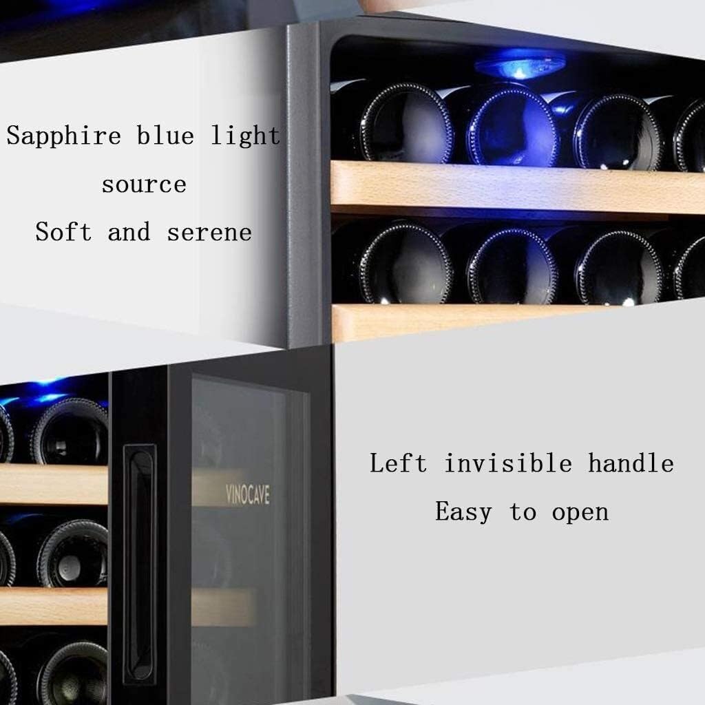 Wine Cooler Refrigerator, 34L Electronic Home Ice Bar, Embedded Beverage Cooler, Adjustable Temperature, Quiet Operation, (Black, 34 * 51 * 62.4cm)