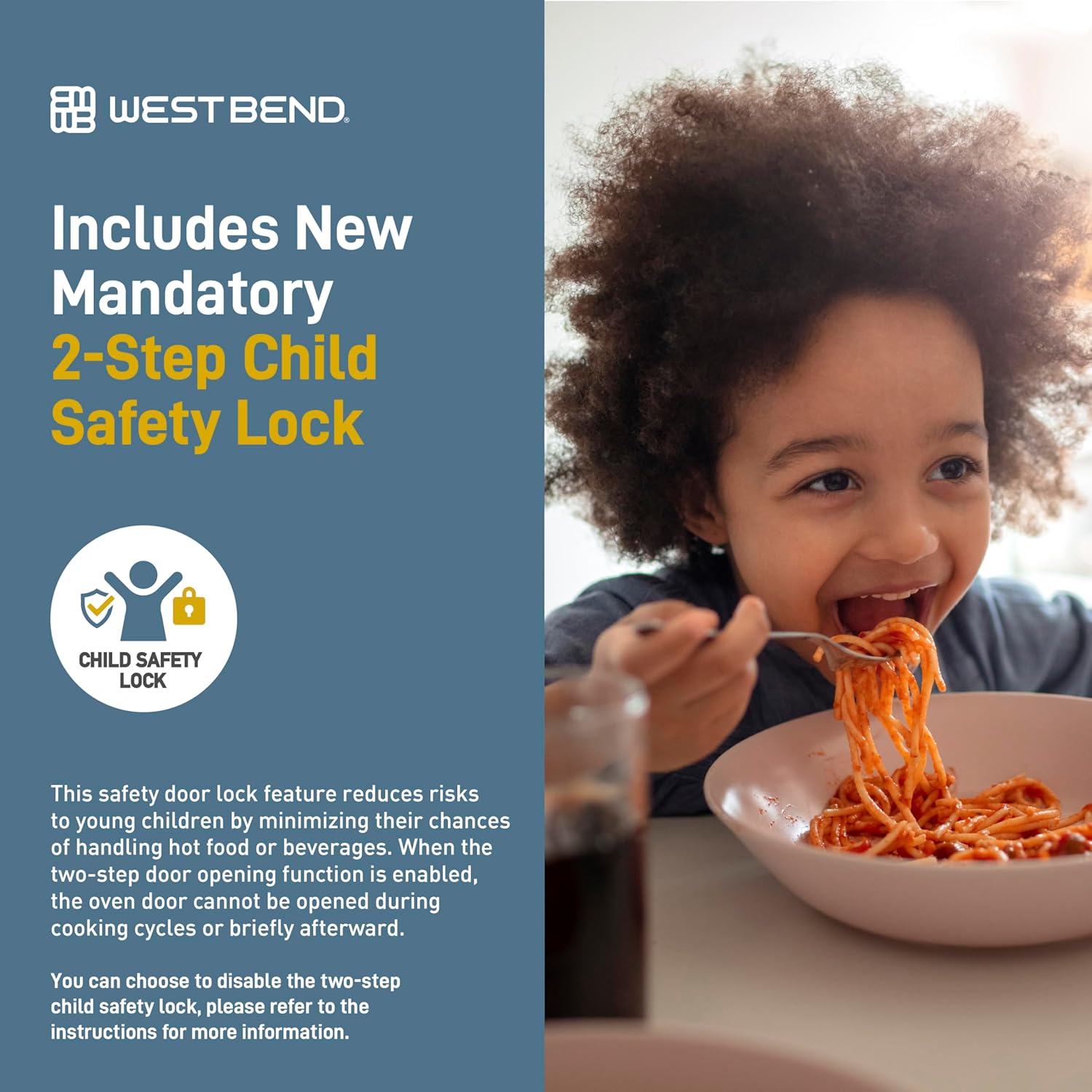 West Bend Microwave Oven 700-Watts Compact with 6 Pre-Set Cooking Settings, Speed Defrost, Electronic Control Panel and Glass Turntable, 0.7 Cu.Ft., Black