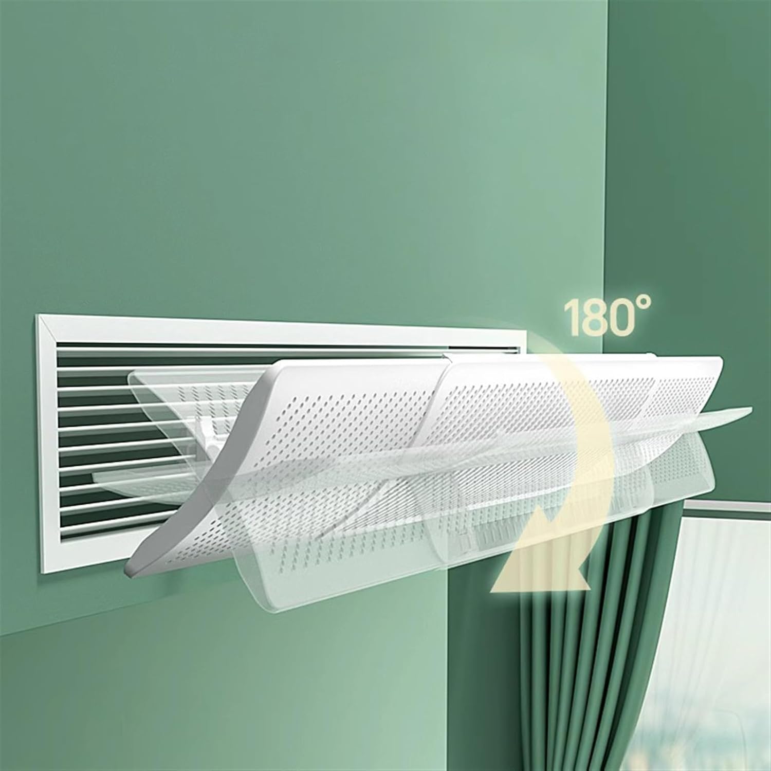 Air conditioning deflector 6 PCS Side Outlet Air Wing Baffle Wind Direction Windshield for Home Hotel Office, Adjustable Air Conditioner Deflector,Central AC Air Flow Deflector