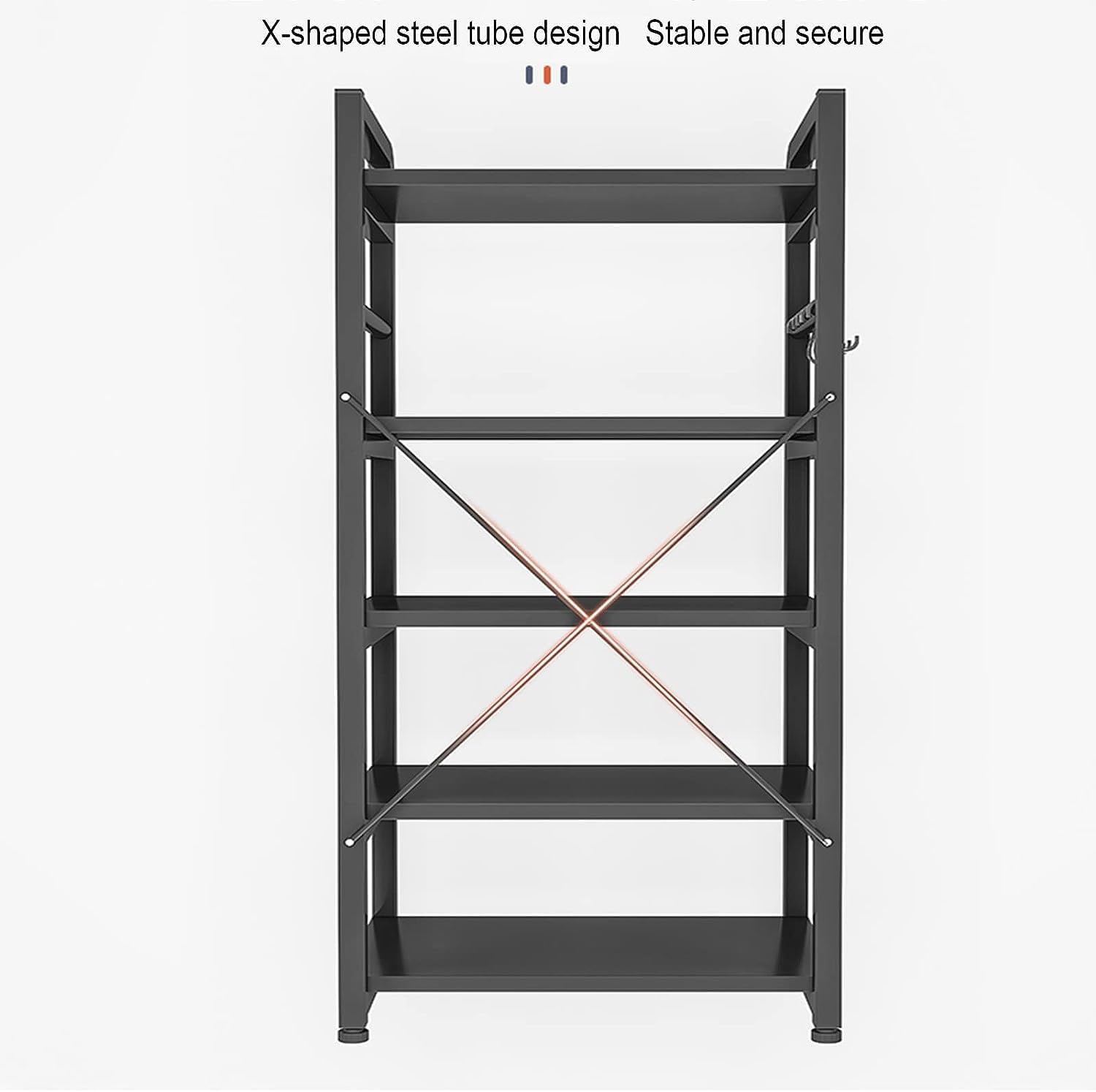 Microwave Stand Microwave Shelf Kitchen Storage Kitchen Baker Rack Utility Storage Shelf Microwave Stand Industrial Microwave Oven Stand for Spices Microwave Stand Kitchen Shelf (Black 5)