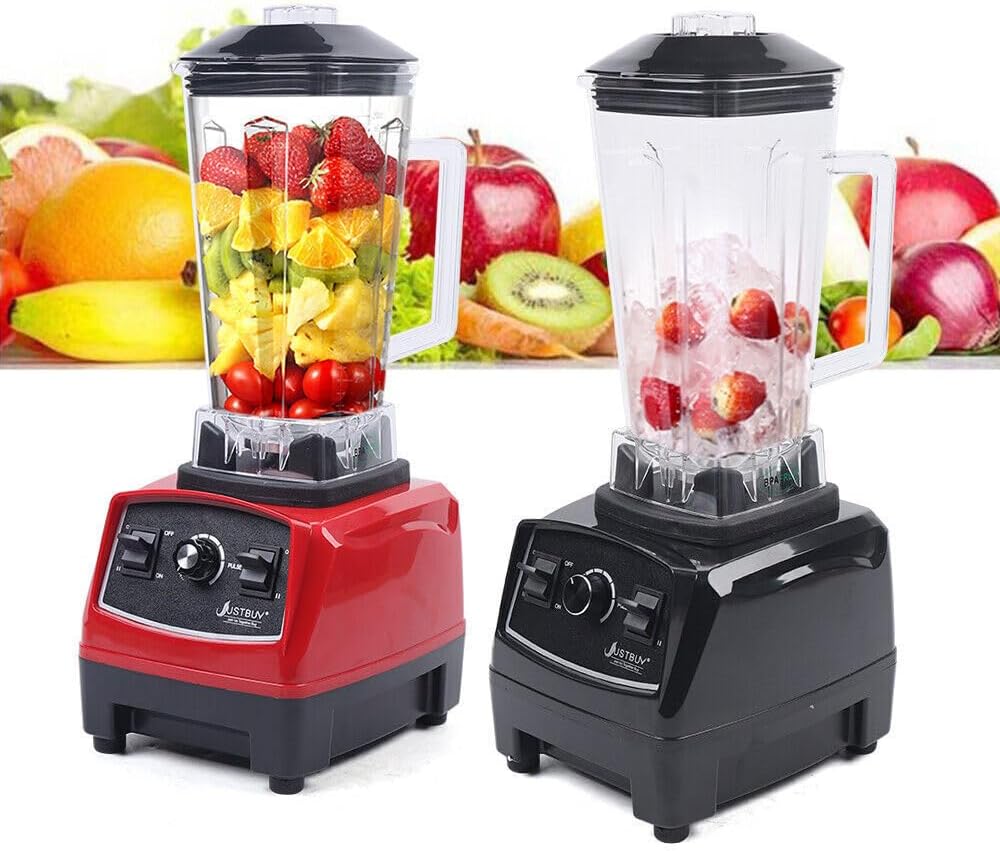 Xuthusman 3HP 2 Liter Professional Milkshake & Juice Blender - Heavy Duty Commercial Power Blender - Smoothie Mixer - 2200W - Red