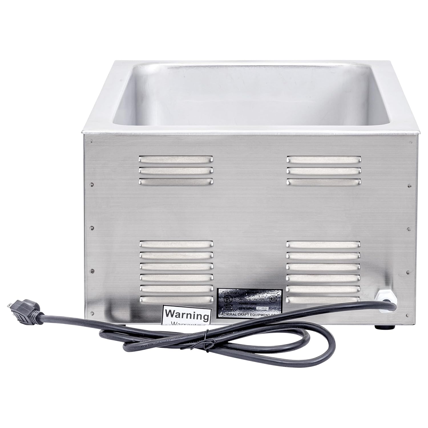 Adcraft Full Size Food Warmer, 1200W, in Stainless Steel (FW-1200W)