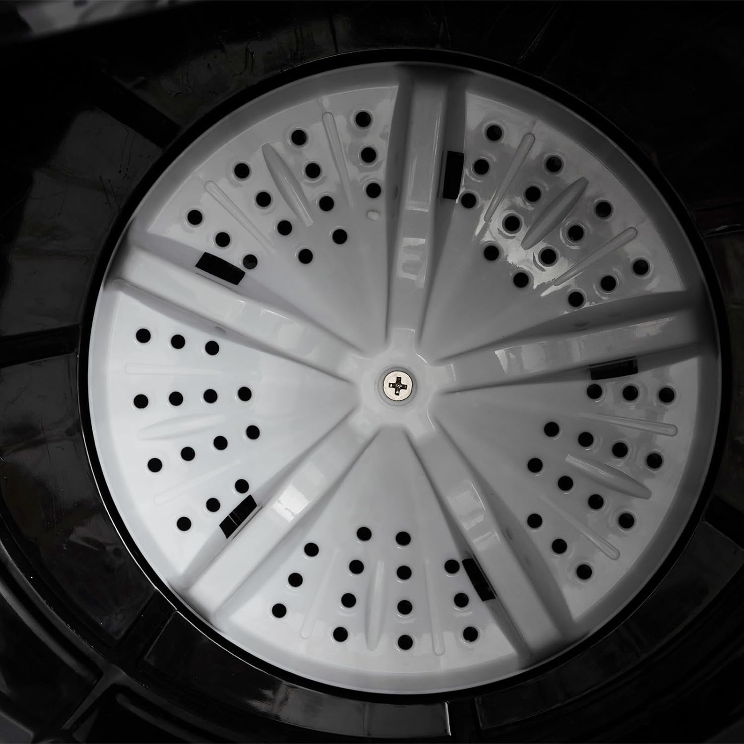 4.5L Portable Washing Machine,260W Mini Semi-automatic Laundry Washer,Single Tub Laundry Washer for Travel,Dorms,Camping (Black)