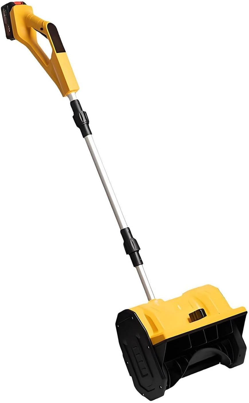 Retractable Snow Shovel with Adjustable Front Handle, Double Safety Switch, Handheld Snow Thrower for Patio Deck Driveway, Easy to Disassemble