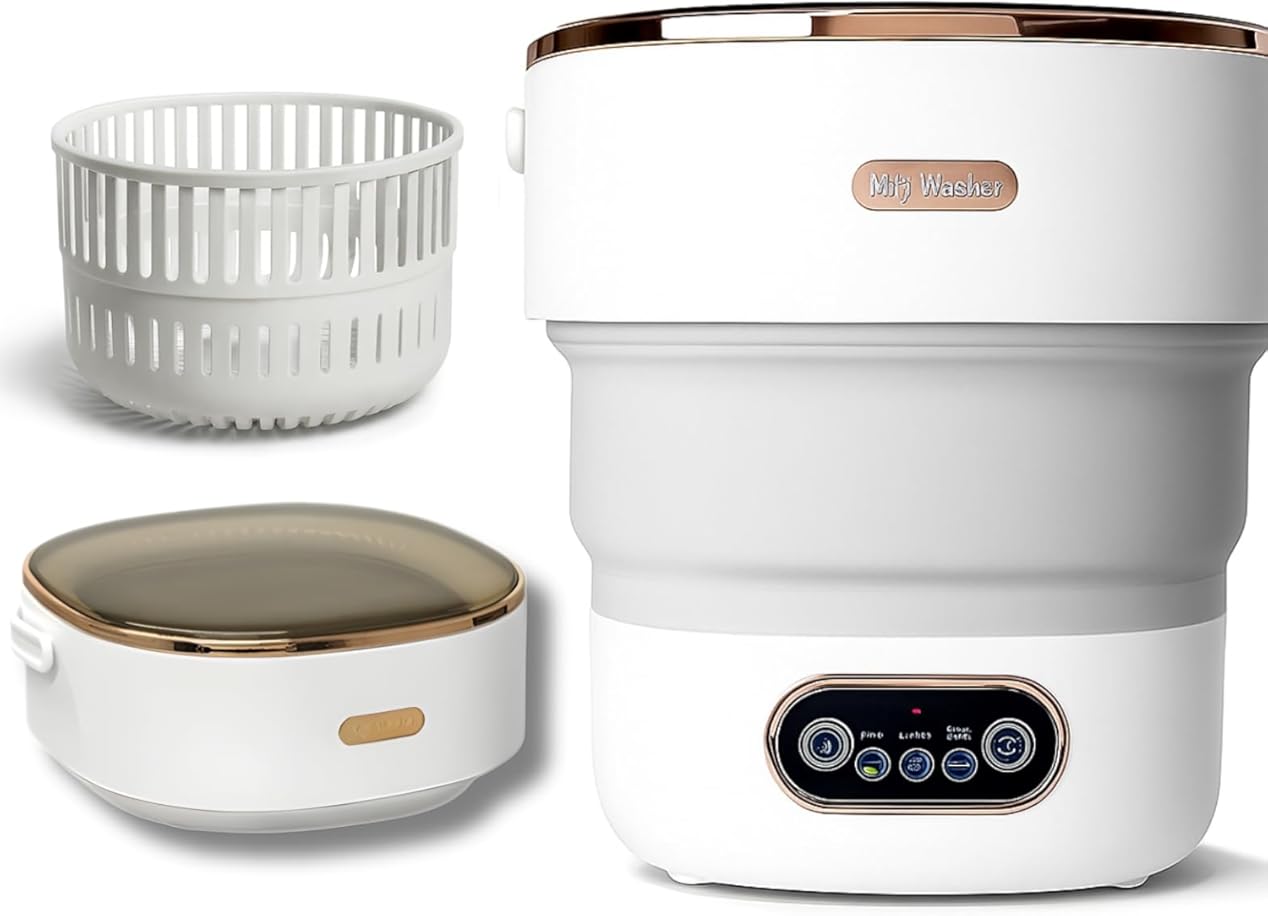 Portable Washing Machine, 17L/4 Gal, Foldable Mini Washing Machine, Mini Portable Washer, Easy To Use, Quiet and User Friendly, Great for Dorms Small Apartments Travelling