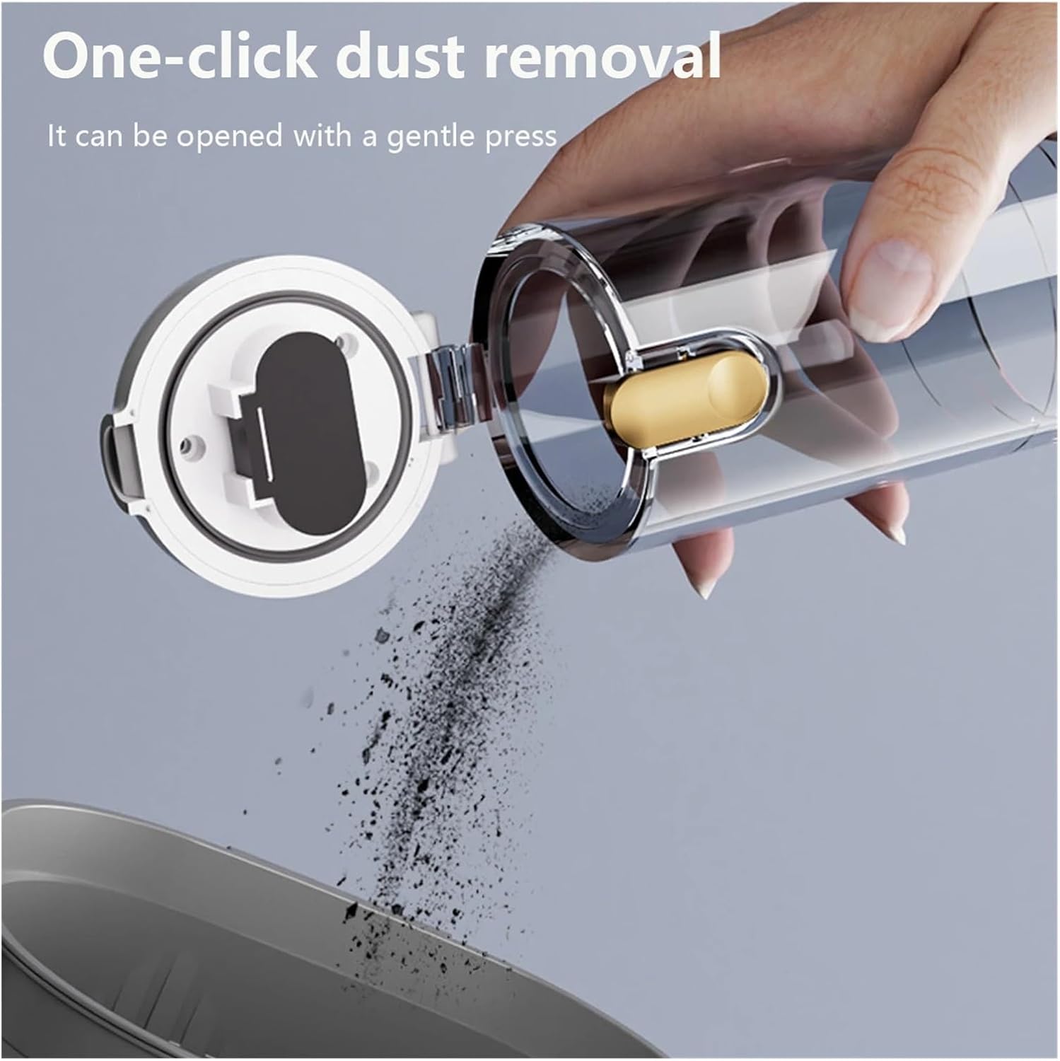 Mini Vacuum, Car Mounted Wireless Vacuum Cleaner with Integrated Blowing and Suction, Deep Cleaning, Blowing, Filling, and Suction 4-in-1,for Drivers and Office Workers(Yellow)