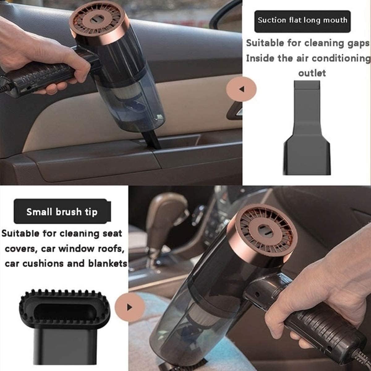 Portable Car Vacuum Cleaner High Suction Handheld for Car Wet and Dry Dual-Use Vacuum Cleaner Rechargeable Mini Vacuum Cleaner(Color:A)