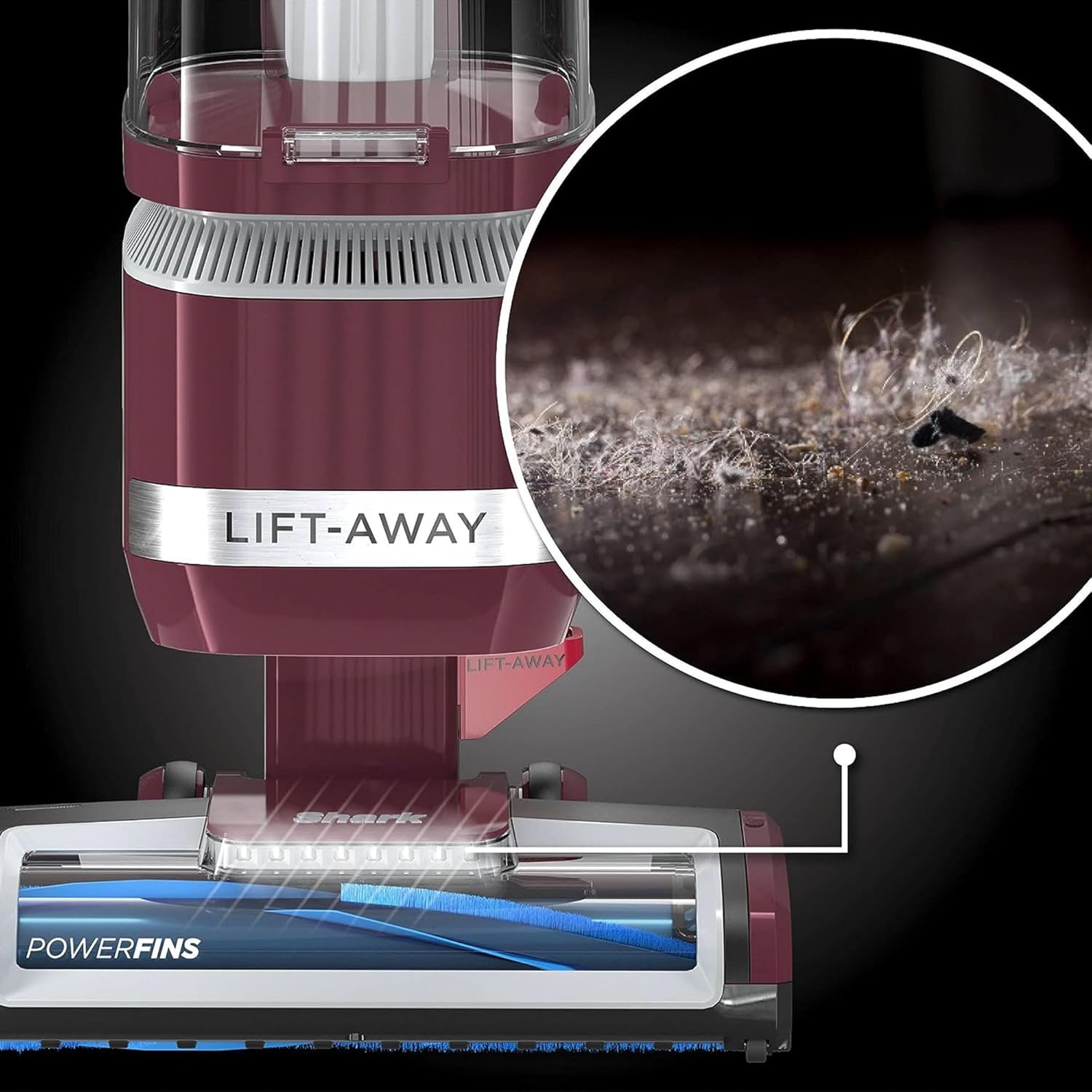 Shark LA401 Navigator Lift Away ADV Upright Vacuum with PowerFins Brush Roll, LED Headlights and Advanced Swivel Steering, Red (Renewed)