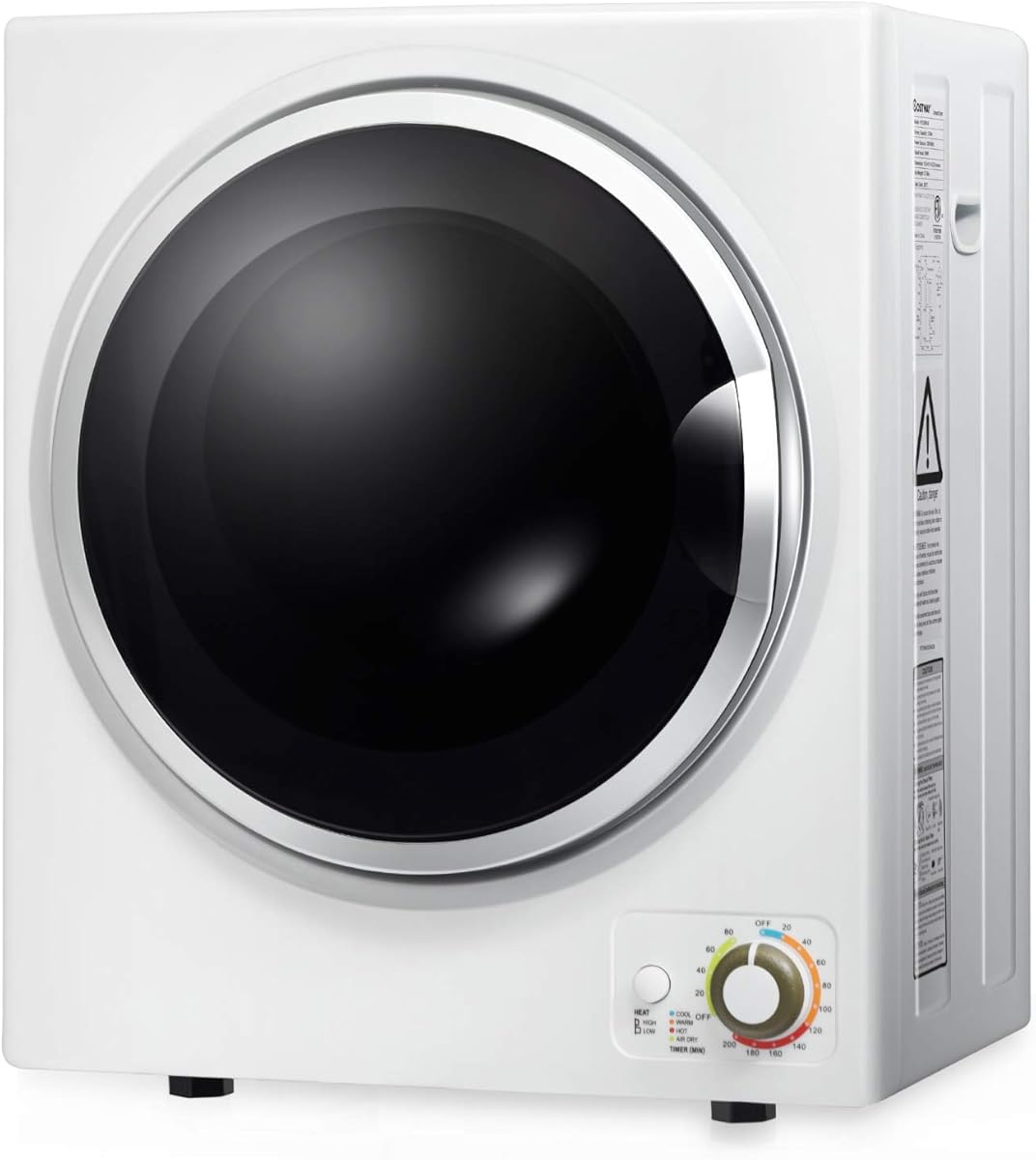 ARLIME Potable Clothes Dryer, 900W Compact Dryer w/4 Automatic Drying Mode, Stainless Steel Drum & Easy Control Panel, Electric Dryer for Apartments, Dorm & RVs 110V, White