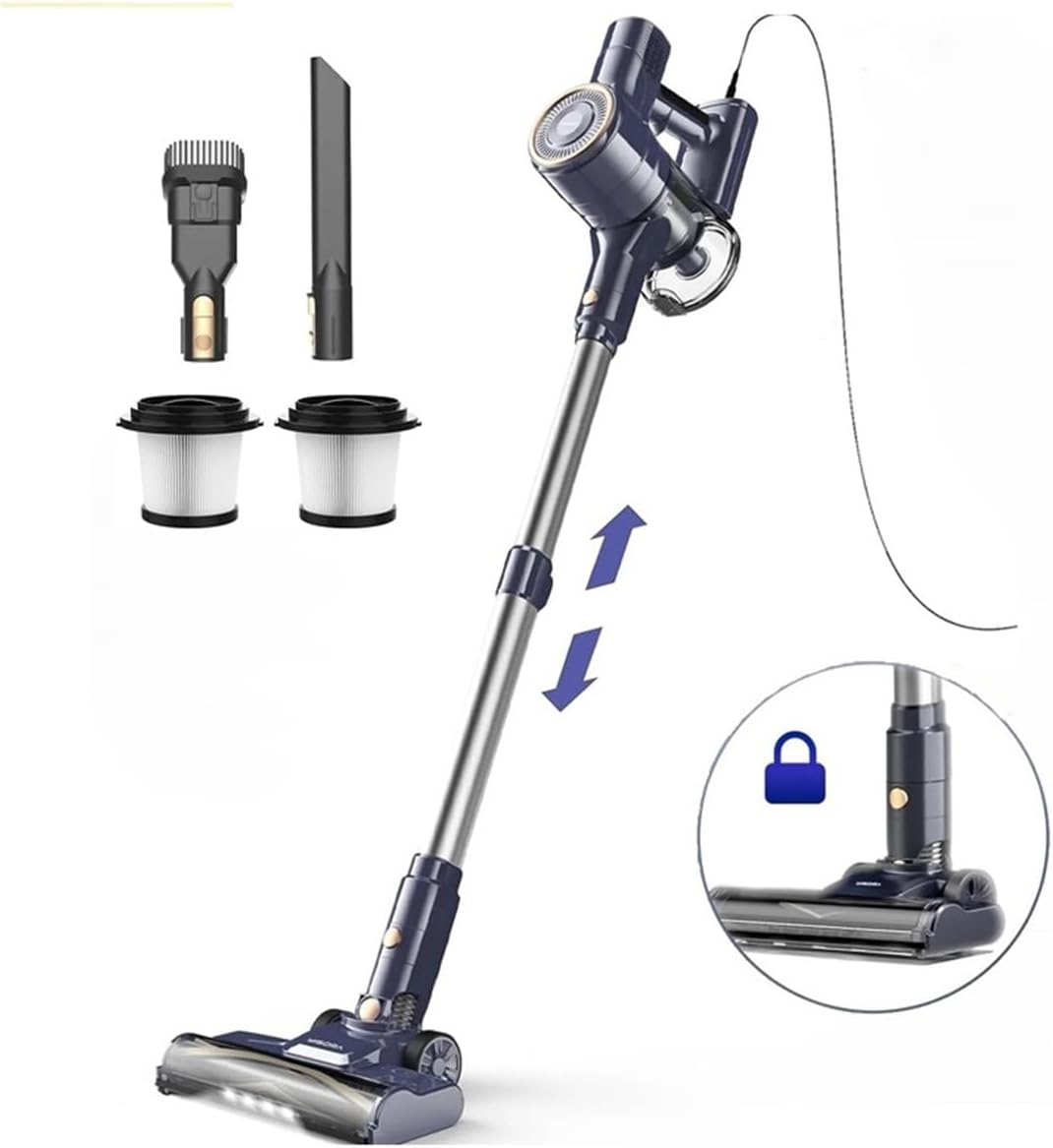 Compatible With INSE I8 Corded Vacuum Cleaner, 600W 23KPa Powerful Suction, 6-in-1 Lightweight Handheld Stick Vacuum With Free-Stand Design(Blue)