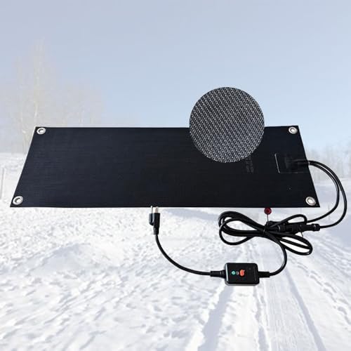 High-Speed Heated Snow Melting Mats for Stairs & Driveways - Non-Slip 2 Inches/Hour Ice Melt Mats (4 Pack, 10x30in) - Safe & Efficient Winter Solutions