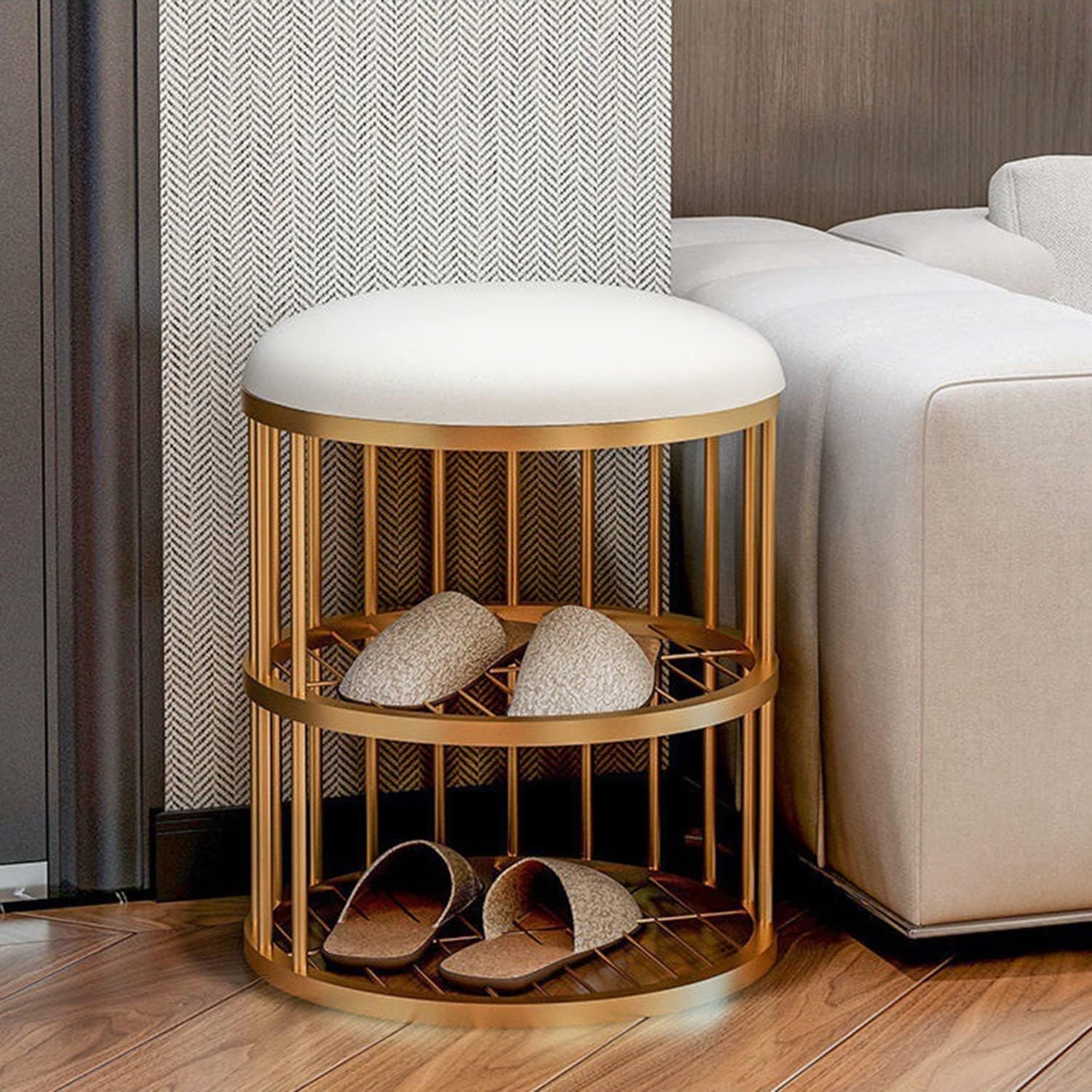 Shoe Storage Bench， Rectangular Entry Shoe Changing Stool Household Storage Stool can Sit Adult Stool Storage Box Shoe Changing Stool Entryway Stool Collapsible Resting Bench Shoe