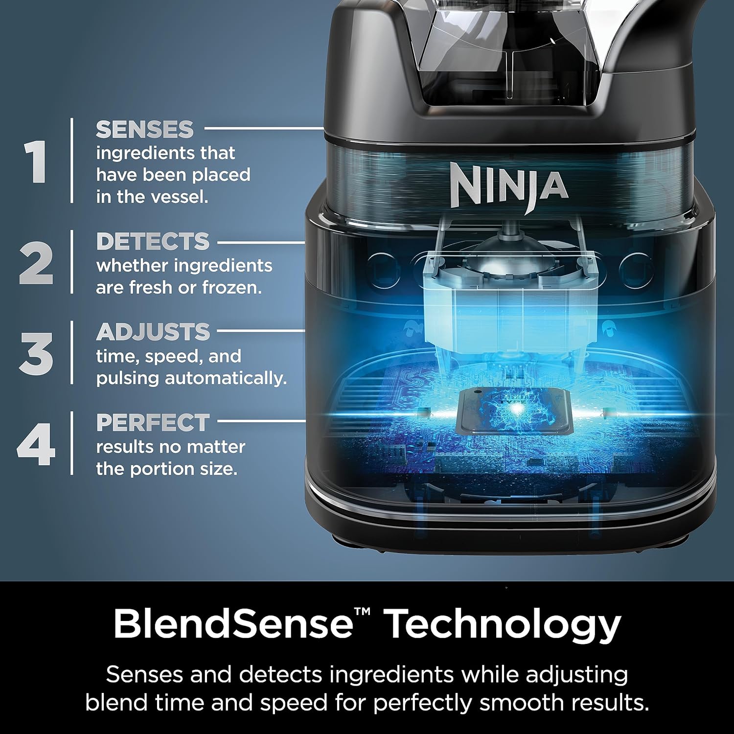 Ninja Detect Power Blender Pro + Personal Single-Serve, BlendSense Technology, For-Smoothies, Food and More, Compact Kitchen Countertop, 1800 P-Watts, 72 oz. Pitcher, (2) 24 oz. Cups, Black, TB301