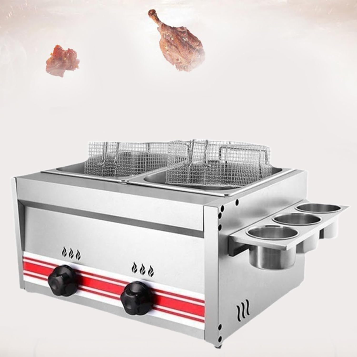 Deep Fryer for Commercial & Household Use - Perfect for Chips, Chicken, Fish & More - Easy to Clean, Safe & Hygienic - for Restaurants, Supermarkets