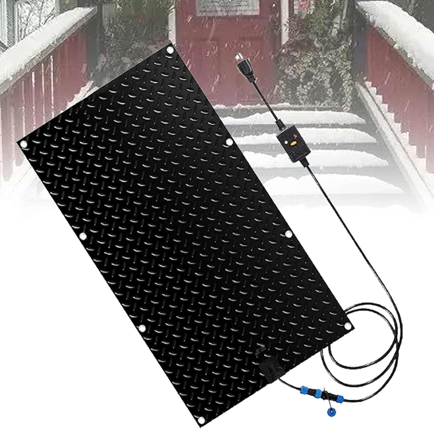 Heated Snow Melting Mats for Stairs - Snow Melting Mats for Winter Snow Removal - Non-Slip Stair Heating Mats (10