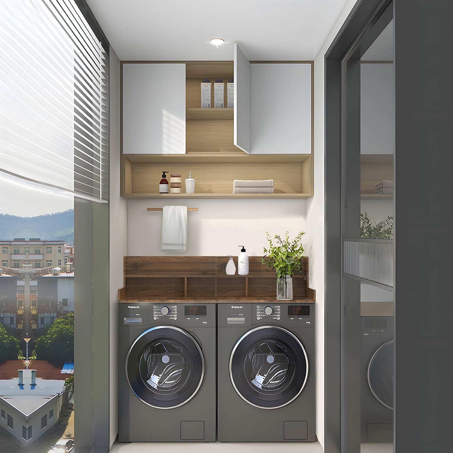 Two-Layer Foldable Washer Dryer Countertop, 27.5