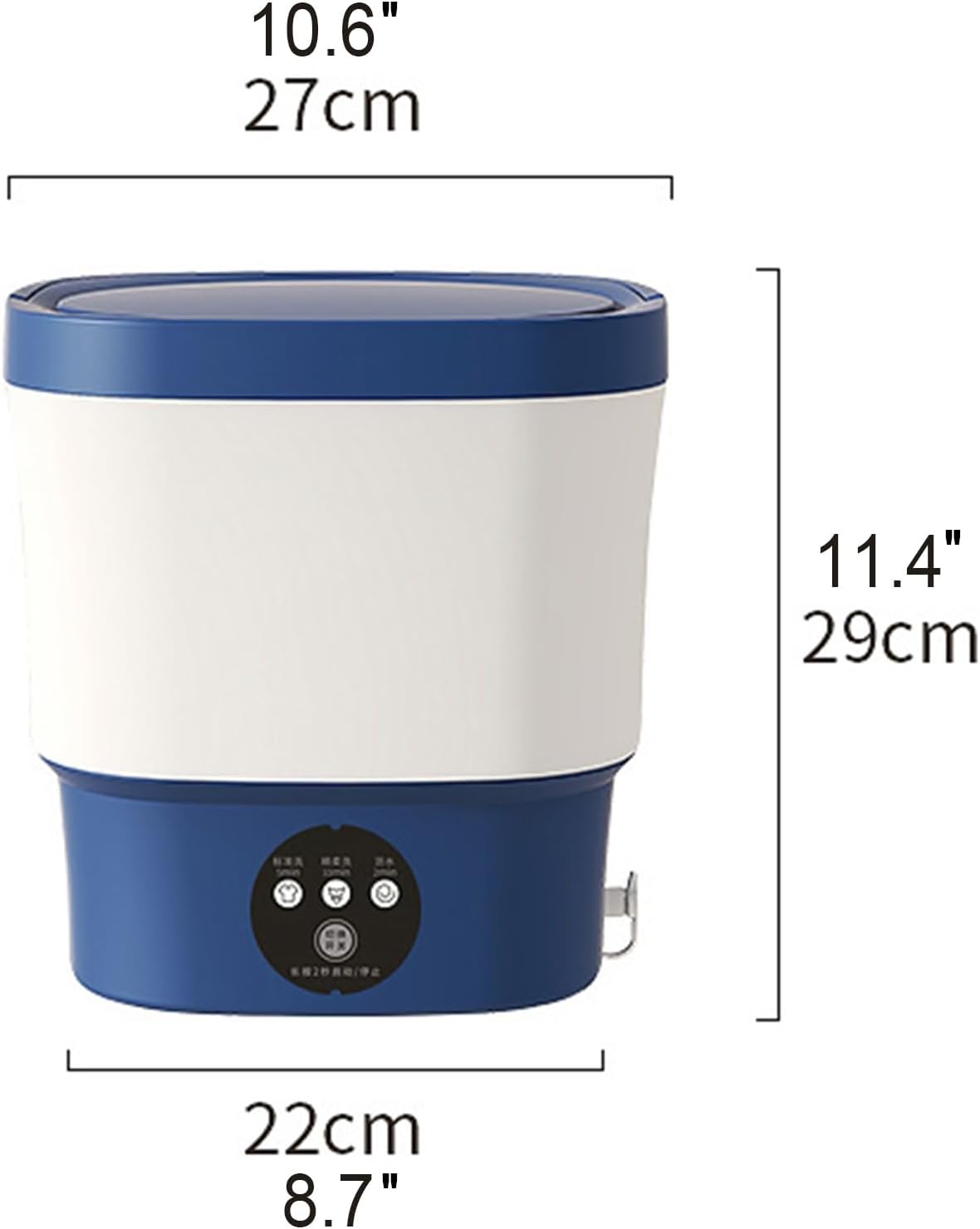 THAMBA Apartment Washer Small Portable Washing Machine Mini Washer 9L High Capacity with 2 Modes Deep Cleaning Washer for Underwear,Baby Clothes or Small Items (Color : Orange)