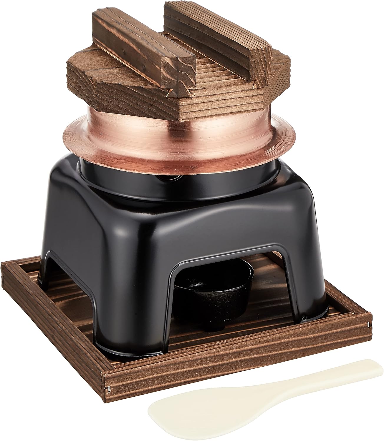 Endoshoji TKG QKM7201 Tabletop Rice Pot, Copper Pot Set, 1 Cooking, High Thermal Conductivity Due to the Properties of Copper, Fast and Delicious Cooking, Width x Depth x Depth 7.7 x 8.5 inches (195 x