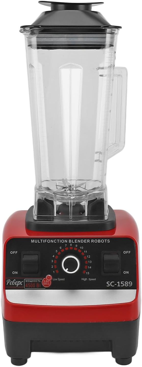 4500W Countertop Blender, Multifunctional Food Processor, Countertop Smoothies Blenders With 15 Adjustable Speed, Meat Grinder, Baby Food Maker, Coffee Grain Grinder (US Plug 110V)