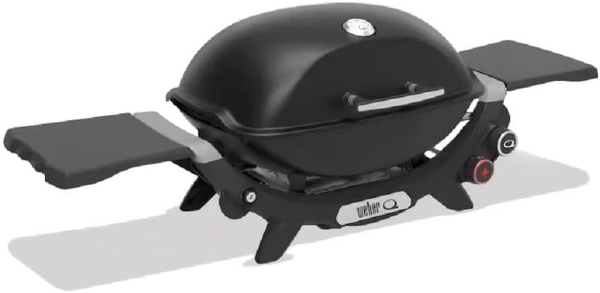 Weber 1501206 BBQ Stove, Portable Gas Grill, Compatible with LP Gas, Side Table, For 6-8 People, 1501206