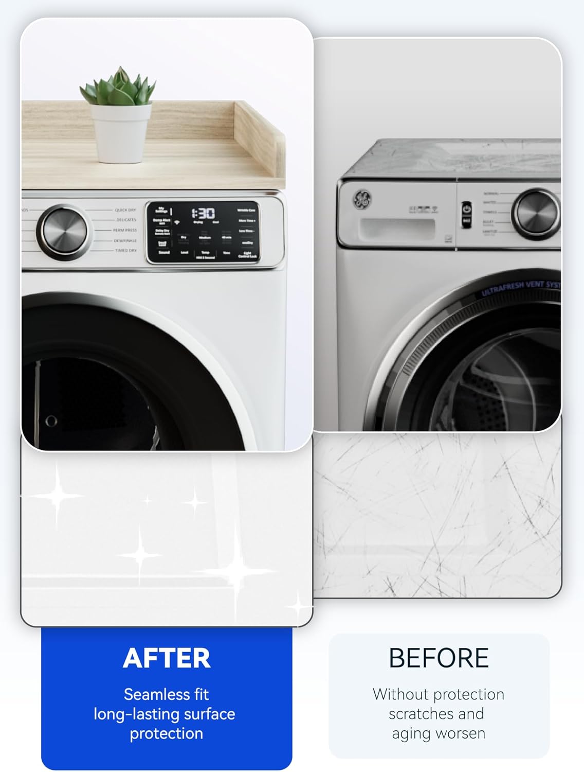 Washer Dryer Countertop with Non-Slip Mat, 27.5