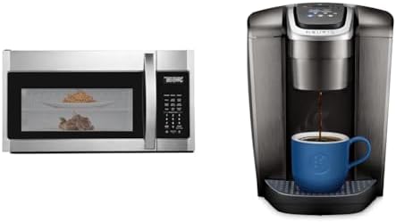 BLACK+DECKER 1000W Microwave & Keurig K-Elite 12oz Single-Serve Pod Coffee Maker