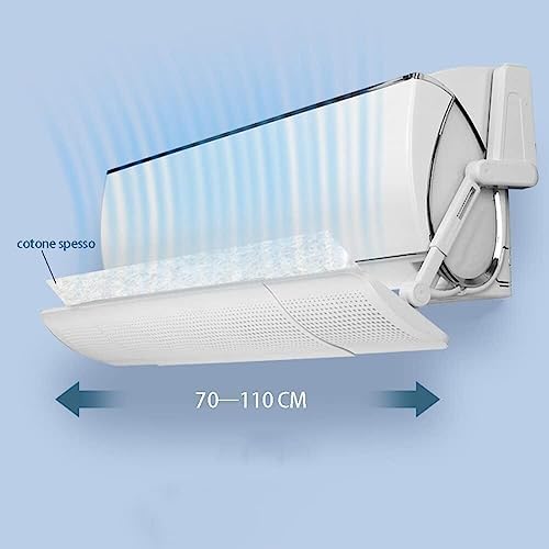 Air Conditioner Deflector - Retractable Windscreen for Wall Mounted Units, Prevents Direct Blowing, Home and Office Air Conditioner Accessory