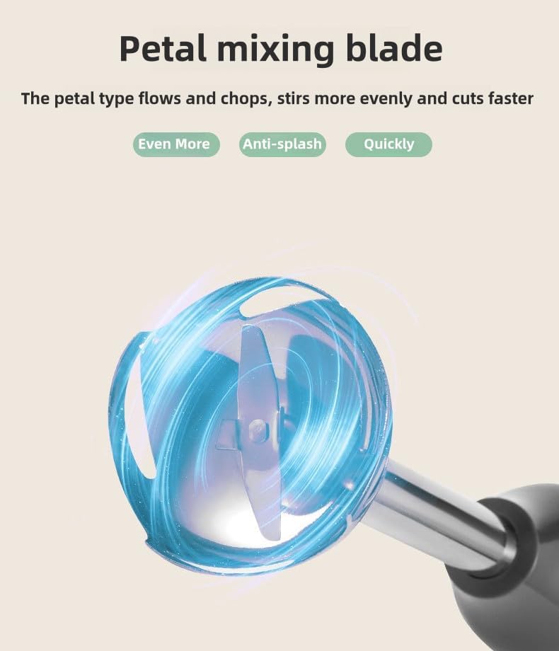 4-in-1 Copper Motor Stainless Steel Blade immersion blender handheld,1000W 5 Speed stand mixer,700ml Beaker,500ml Food Processor, egg beater, baby food maker, meat grinder