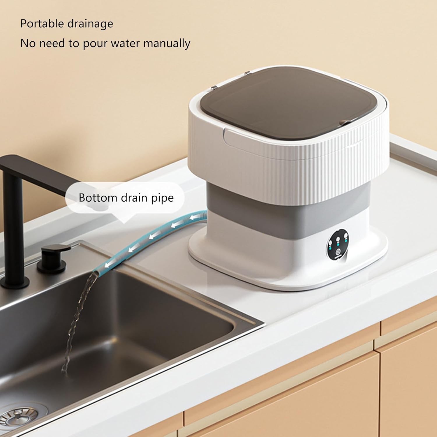 Portable Washing Machine 10L Small Clothing Washer Automatic Suitable For Small Loads Travel Washing Machine