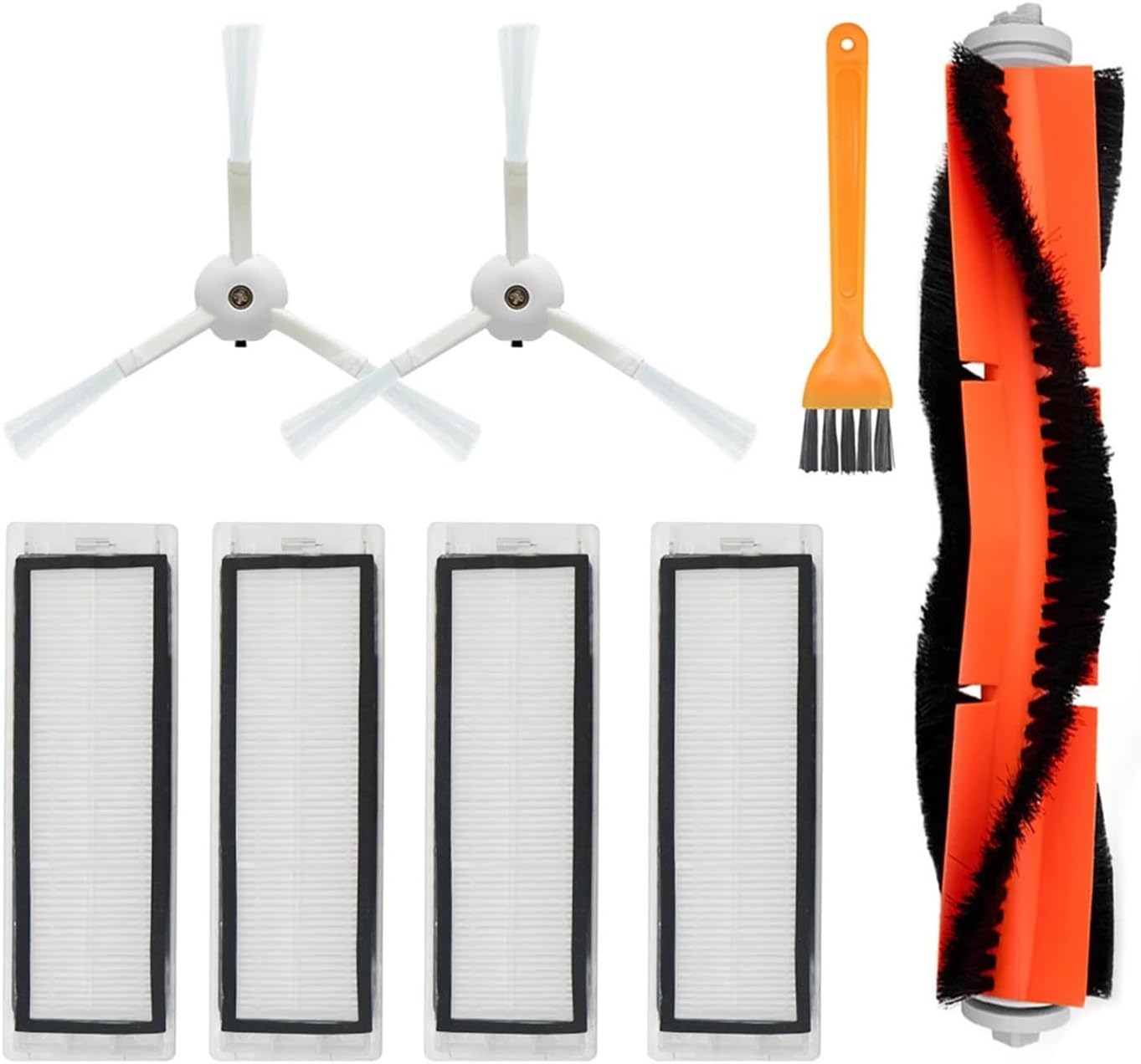 Vacuum Cleaner Side Brush Side Brush Compatible for Xiaomi MI, Robot Vacuum Compatible for Roborock, S50 S51 Vacuum Cleaner Parts Accessories(Orange)