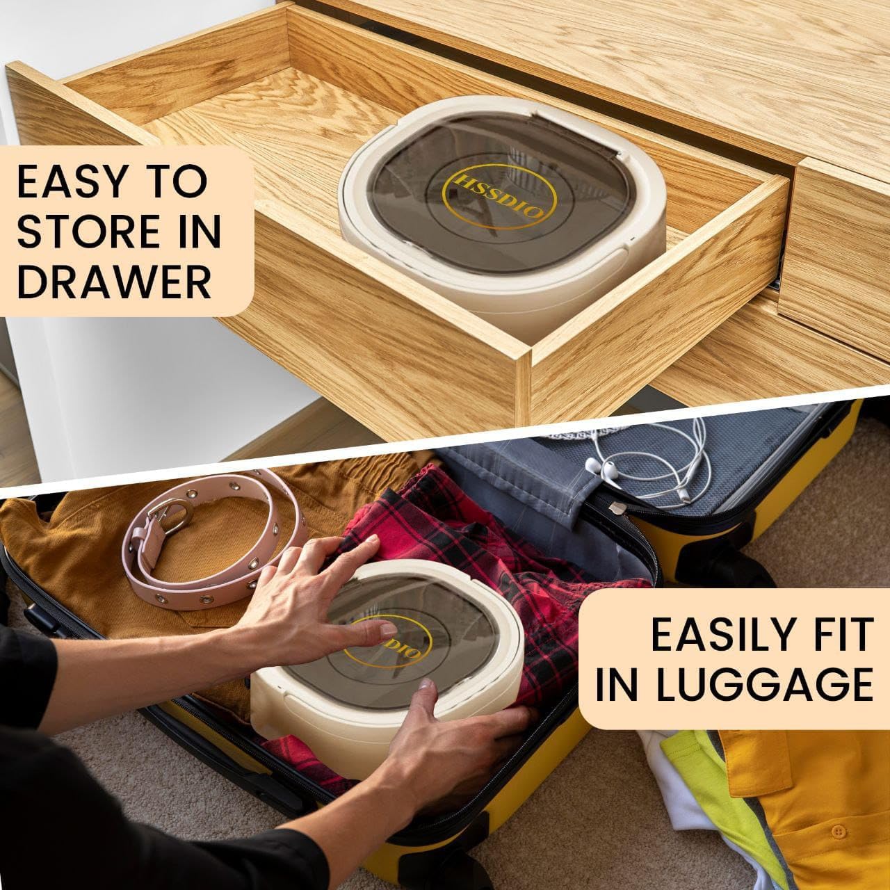 portable washing machine15L with Spin Basket – Small Washer portable for Underwear, Delicate Clothes, and Light Laundry – Ideal for Apartments, Dorms, Hotels, and Camping.