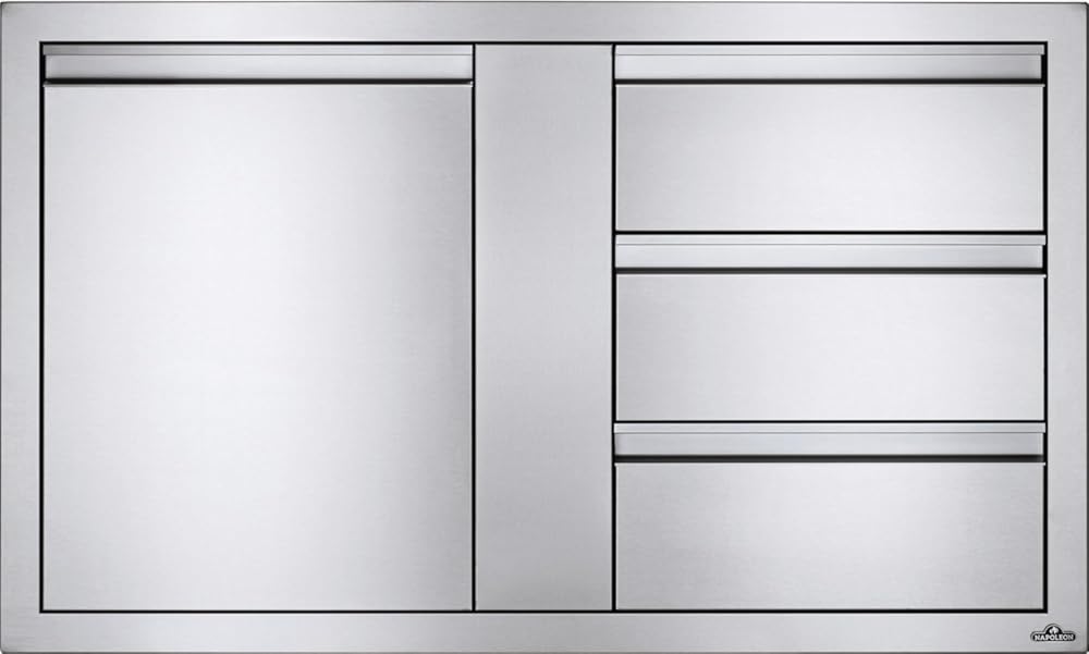 Napoleon Built-in Component - BI-4224-1D3DR - Large Single Door with Triple Drawers, Soft Close Hardware