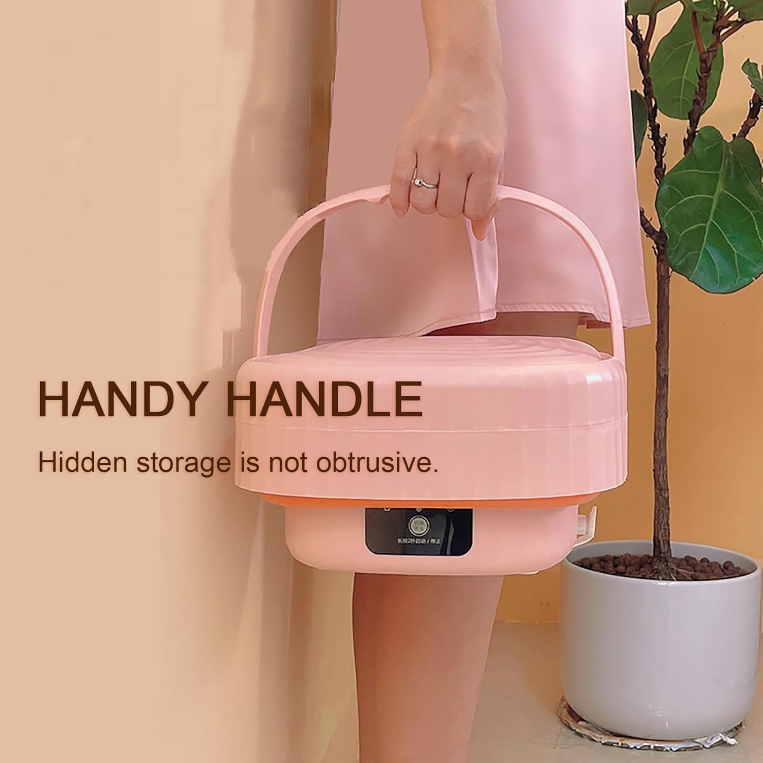 Foldable Washing Machine, Mini Washer, Suitable for Washing Small Clothes, Baby Clothes, Underwear, Socks (Color : Green)