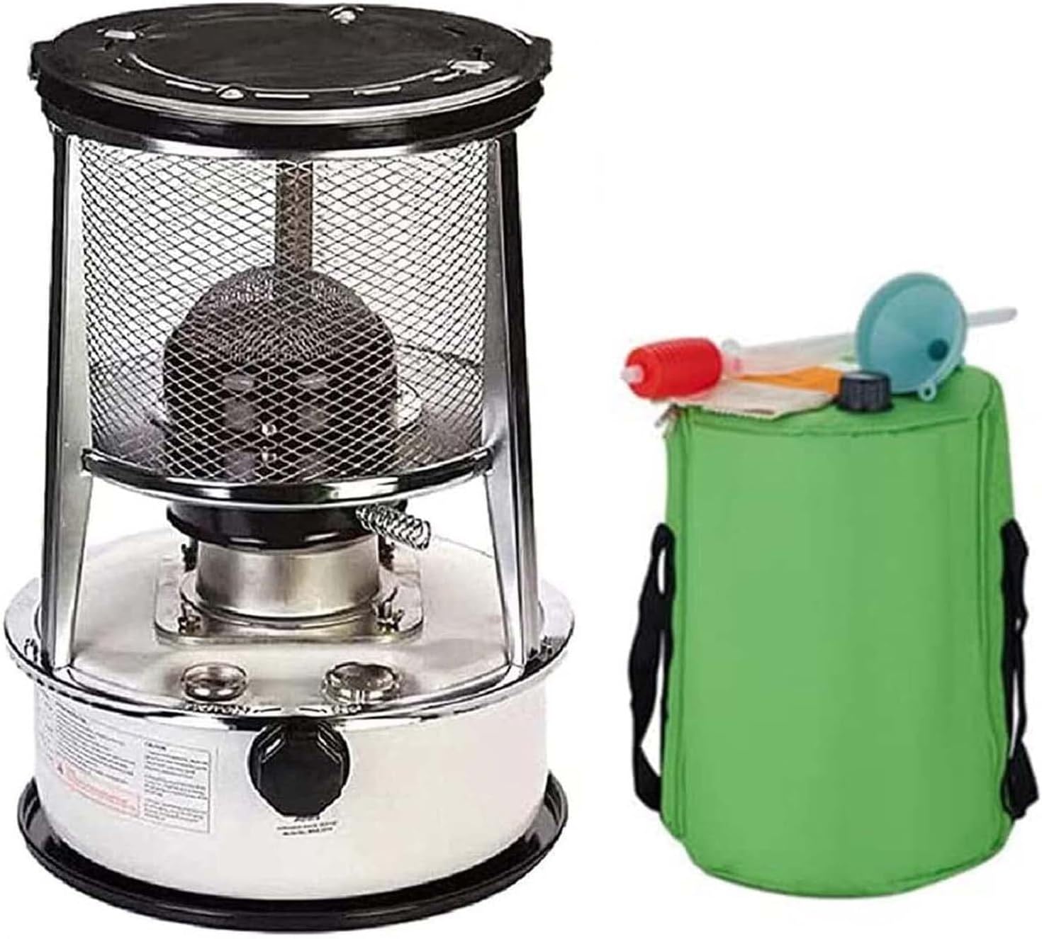 4.6L/6L Kerosene Heater For Indoor Outdoor, Emergency Kerosene Stove Heaters Mobile Camping Tent Cooking Stove Adjustable Flame(White (6L))