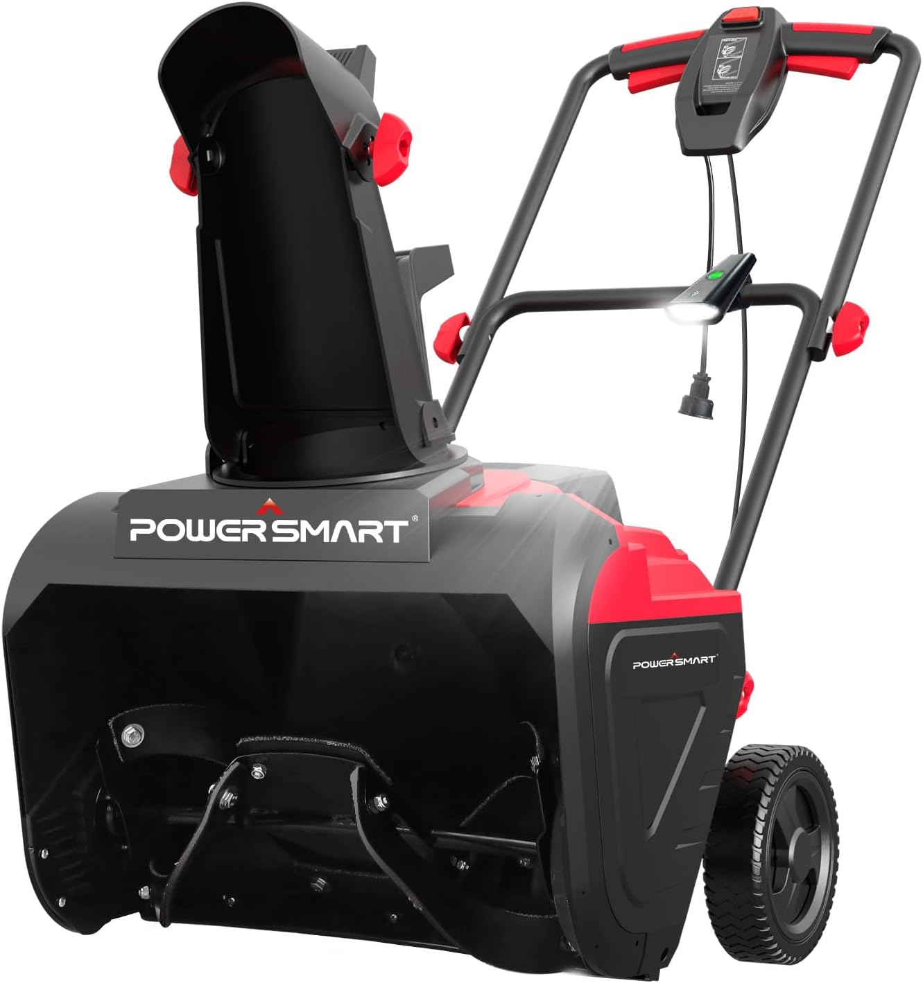 PowerSmart Electric Snow Blower - 21 in. Corded Snow Blower with 15-Amp Motor and LED Light