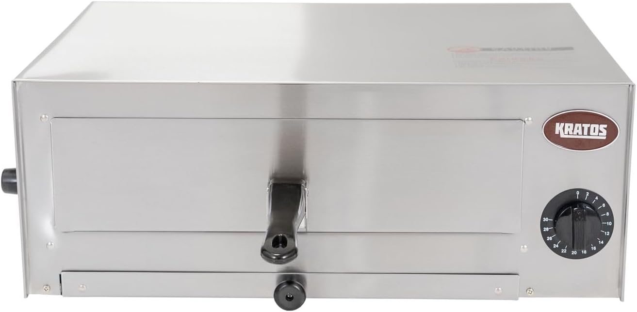 Kratos Commercial Countertop Pizza Oven | Stainless Steel Electric Pizza/Snack Oven with Timer | Fits 12