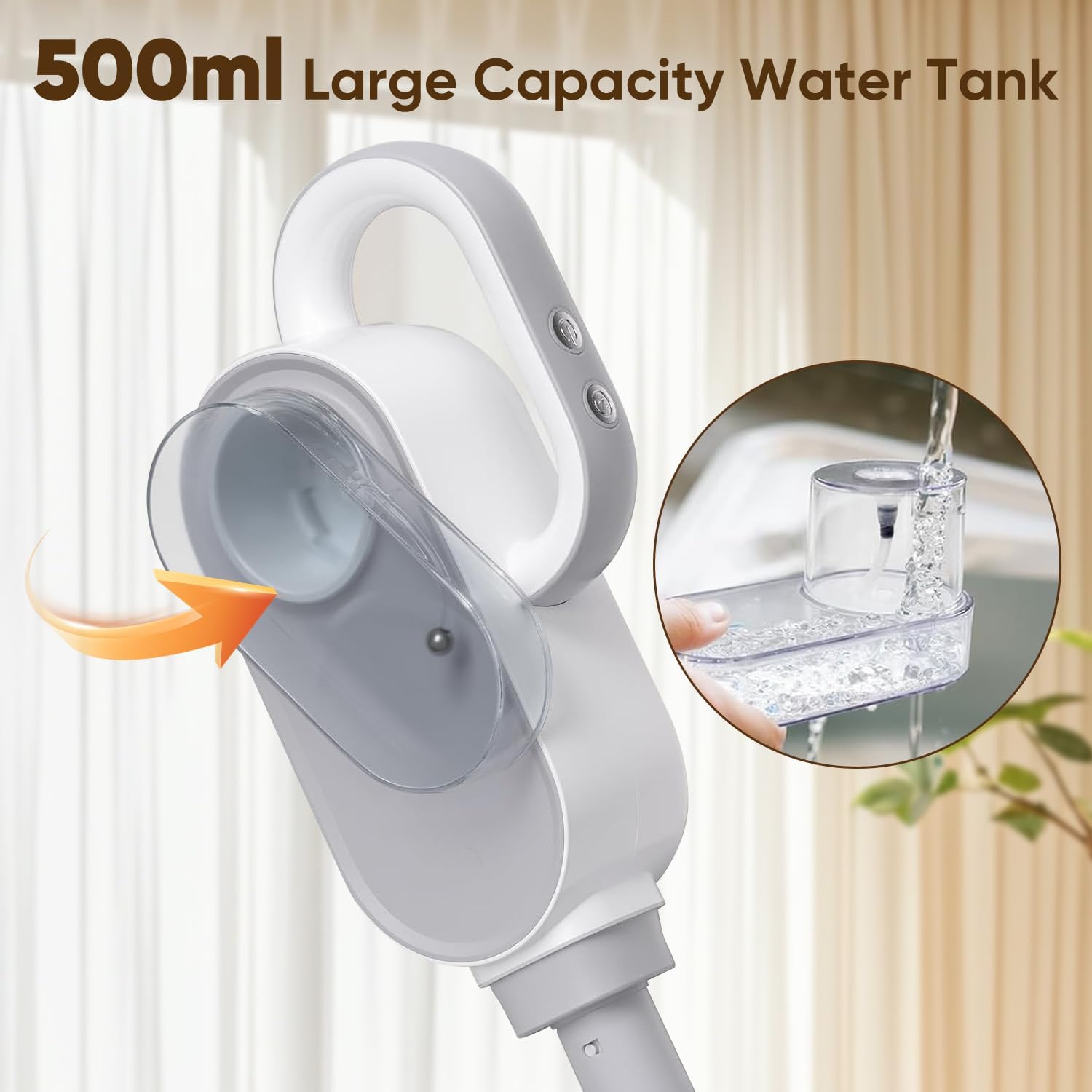 Steam Mop, 13-in-1 Powerful Handheld Steam Cleaner with 14 Accessories, 16.9OZ Removable Tank & 23FT Power Cord, Detachable Steam Mops for Floor Cleaning, Tiles, Windows, Carpets