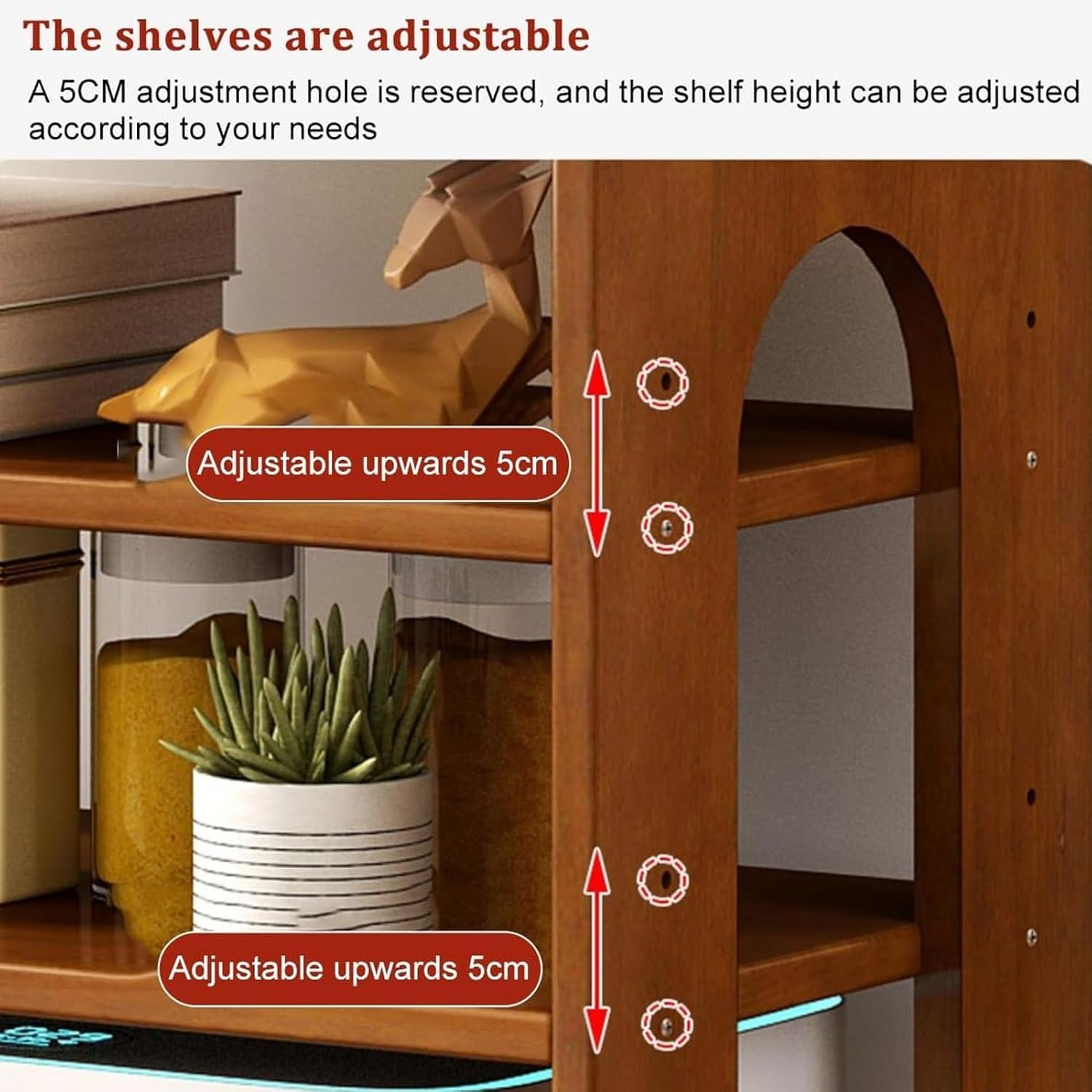 Robot Vacuum Hidden Storage Cabinet, Robot Vacuum Stand Cabinet, Wood Storage Rack Above The Sweeping Robot, Hidden Open Storage Shelves, Side Table Storage Cabinets(Natural,3-Tier)