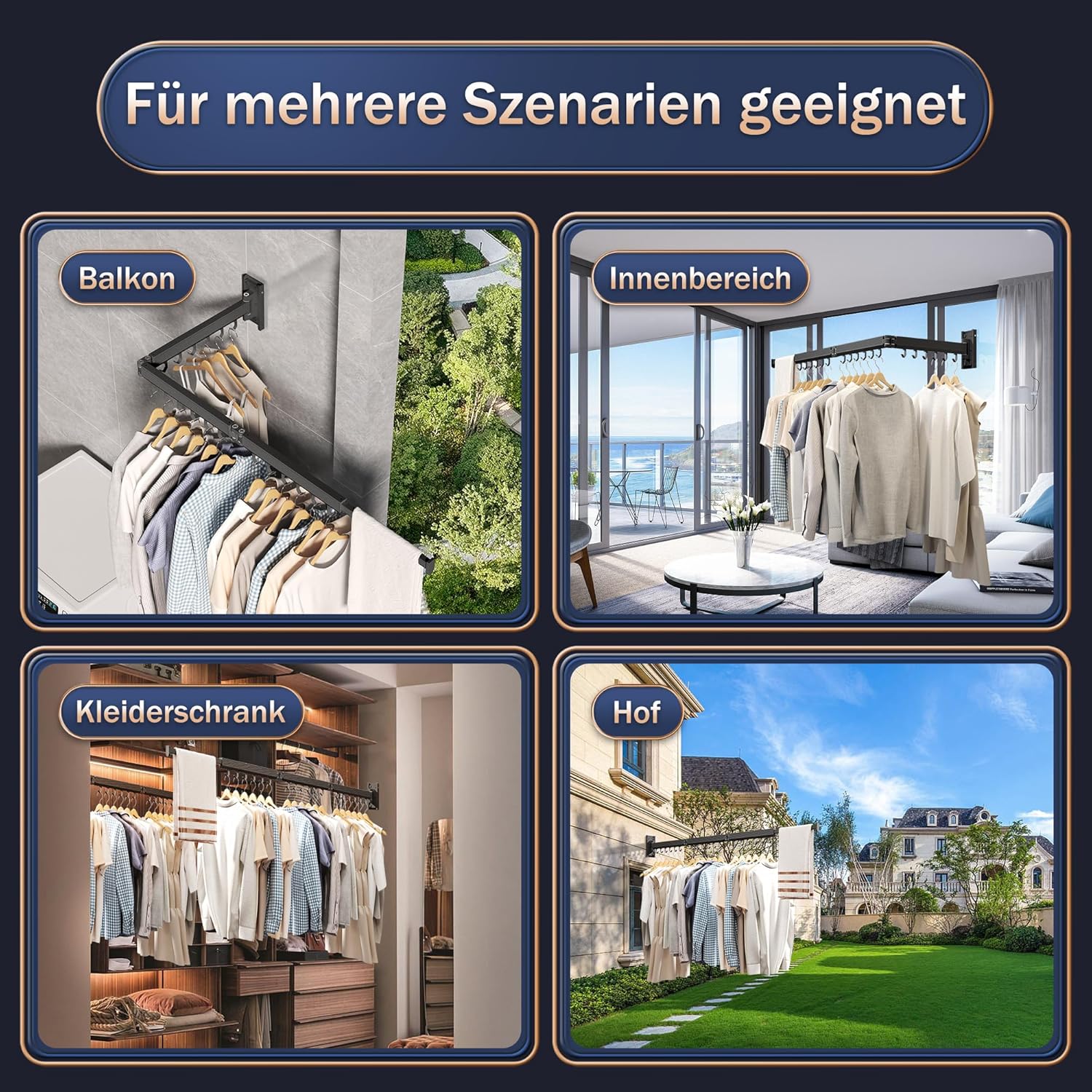 Wall Mounted Clothes Drying Rack, Collapsible Laundry Drying Rack, Retractable Foldable Drying Rack Clothing for Hanging Clothes