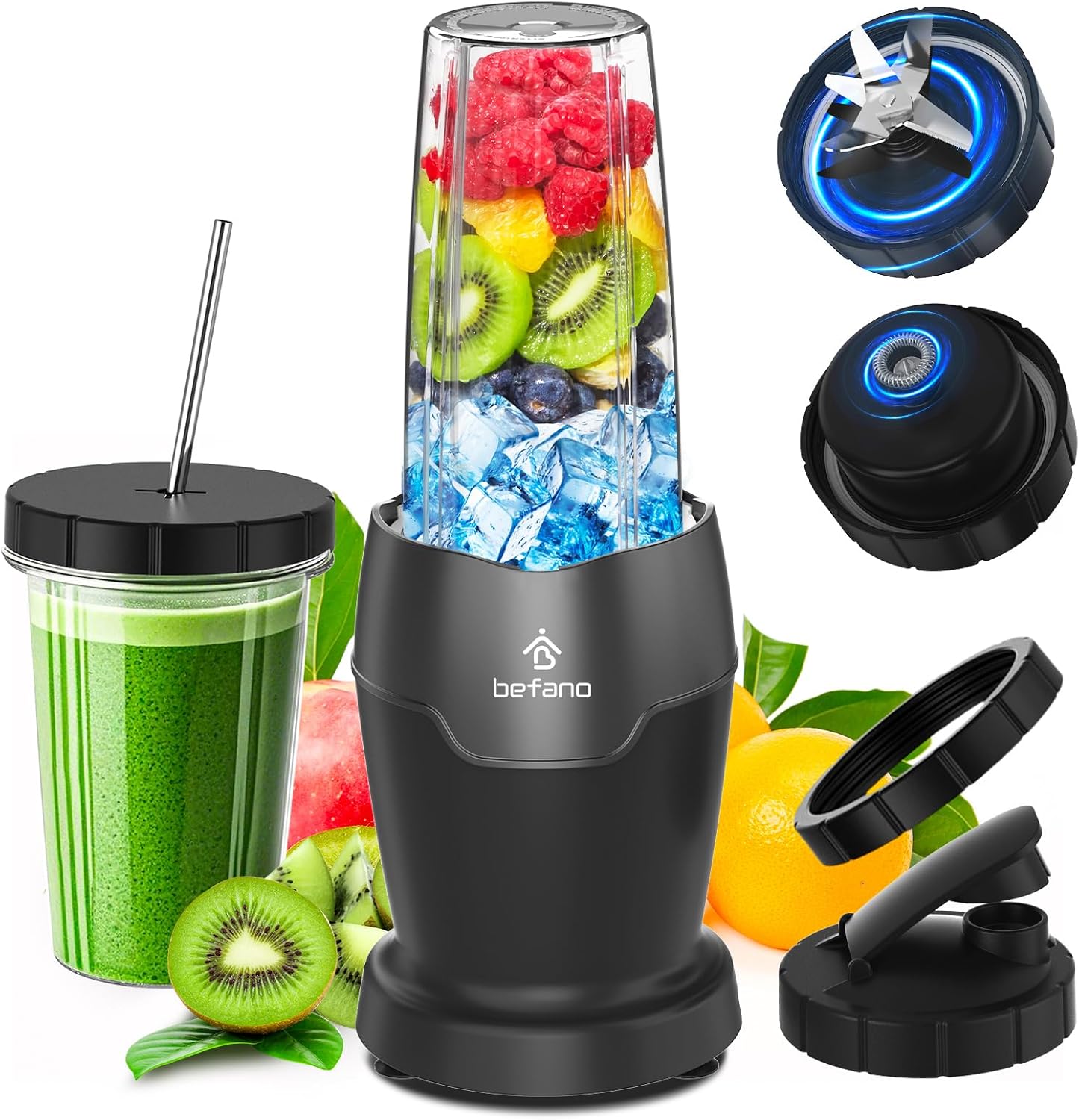11-in-1 Smoothie Blender, Personal Blender Margarita Machine with 1200-Watt Base, for Smoothies, Ice and Fruit