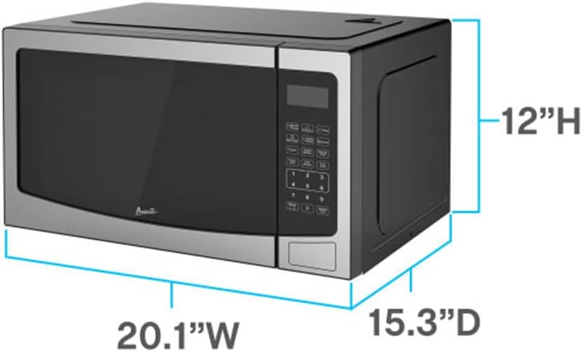 Avanti MT150V3S Microwave,1.5cf,ss,w/bk,cab