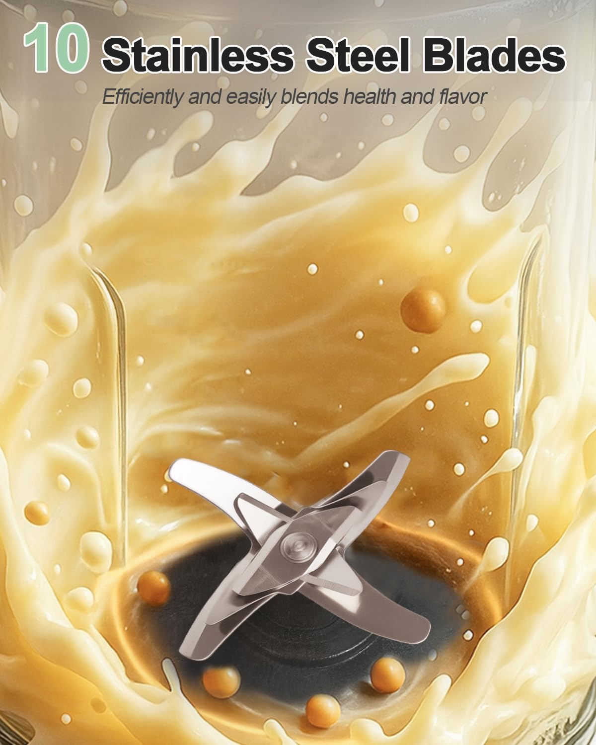 40oz Nut Milk Maker Machine, Automatic Plant Milk Maker with 10 Blades, No Soaking Needed, Smooth Almond Oat Soy Milk & Juice, 12H Delay Start, Auto-Clean, Safety Lock