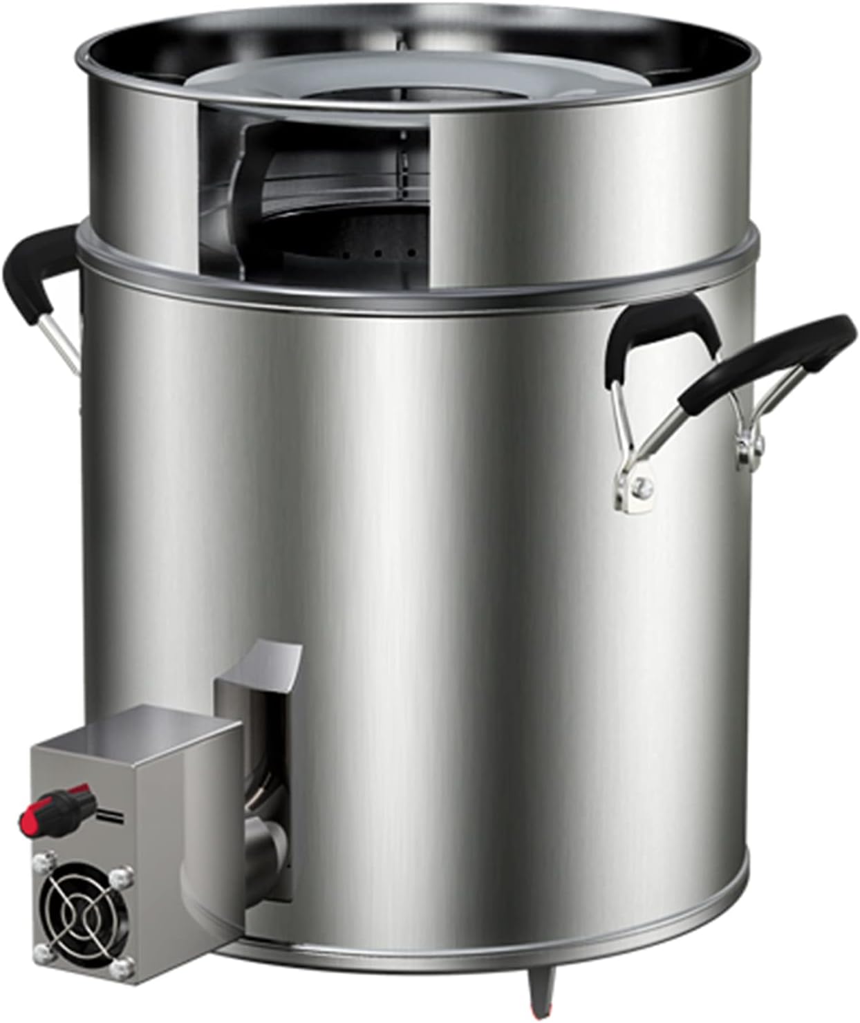 12'' Portable Smokeless Fire Pit With Stand And Wind Shield, Stainless Steel Bonfire Stove Outdoor Wood Burning Firepit For Camping And Cooking With With Portable Electric Blower, Windproof version