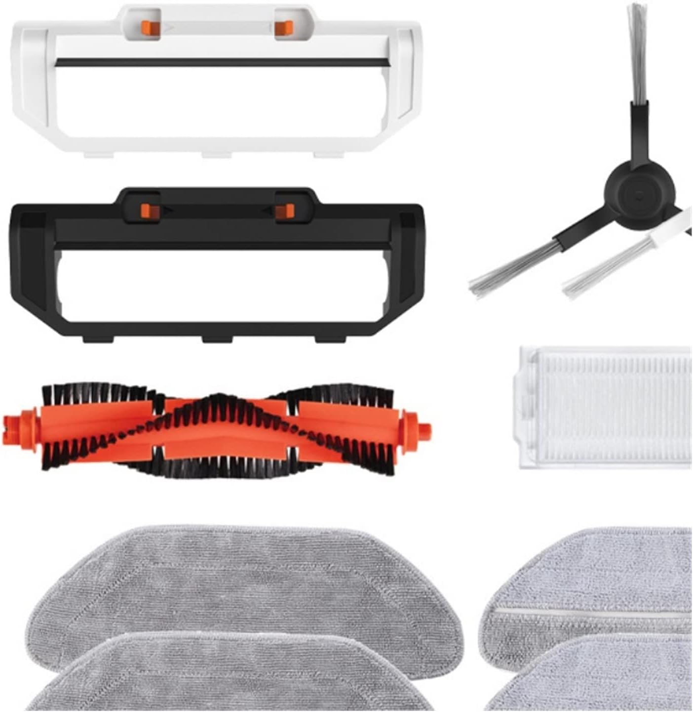 Youngran Compatible for Xiaomi Mi Robot Vacuum-Mop Pro STYJ02YM Filter Main Brush Roller Mop Cloth Side Brush Cleaner Vacuum Cleaner Parts Leisurely (Color : Kit 10)
