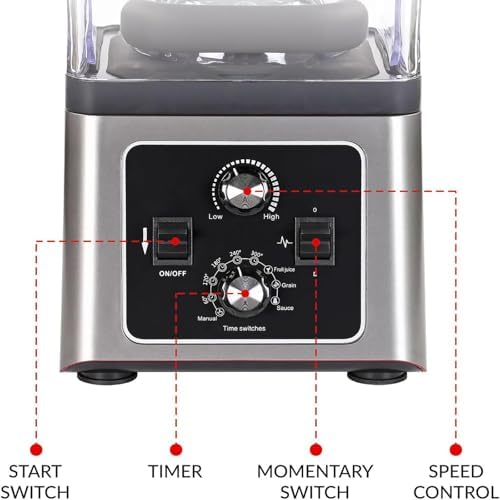 2600W Commercial Blender with 4.5L Capacity, Soundproof Cover, Speed Control & Timer – Professional Bar Blender for Smoothies, Milkshakes, Soy Milk, and More