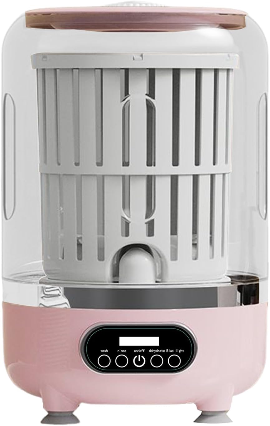Washing Machine - Compact 3-Mode with Rotating Basket for Fast Easy Laundry of Baby Clothes, Multifuntional Socks, Underwear, T-Shirts, and Underpants, Ideal for Travel, Camping