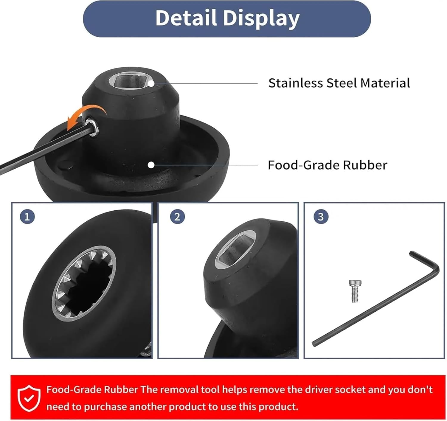 Blender Mushroom Head Drive Wheel Wall Breaker Juicer Accessory, Compatible with Vitamix 5000 5200, 64 oz 48 oz 32 oz Container