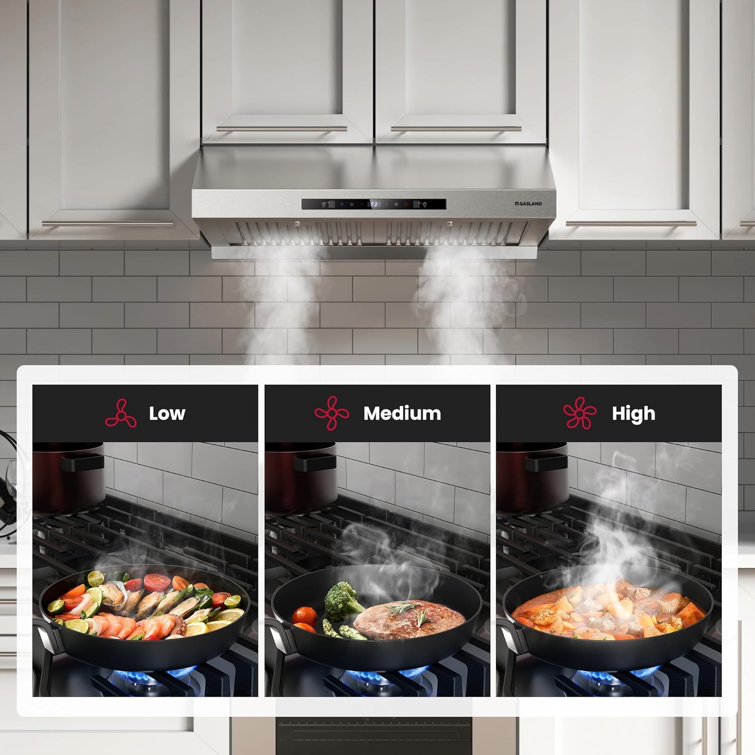 Gasland 24 Inch Built in microwave oven+30 Inch Range Hood