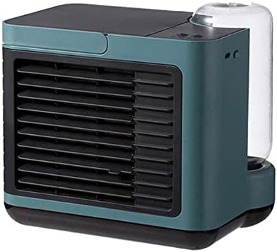 Portable Air Conditioner Fan, Desktop Cooling Fan, Personal Air Cooler Humidifier, Mini Air Conditioner for Bedroom Office Home Room (Color : Green)
